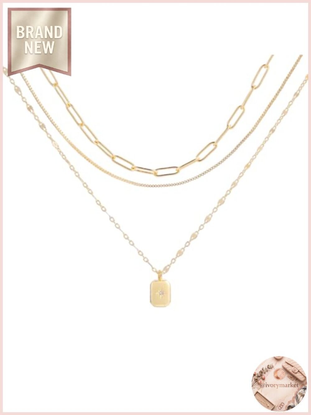 14k Gold Plated Layered Necklace Set for Women Dainty Stacking Choker